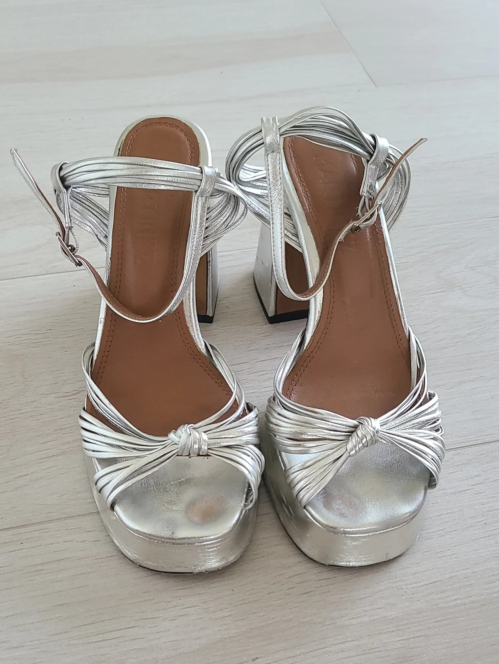 Silver Platform Heels - Soulier Martinez - Hand Made In Spain